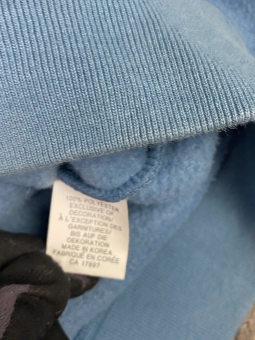 Vintage Y2K GAP Fleece Hoodie Mens XL Light Blue Pullover - Picture 9 of 16